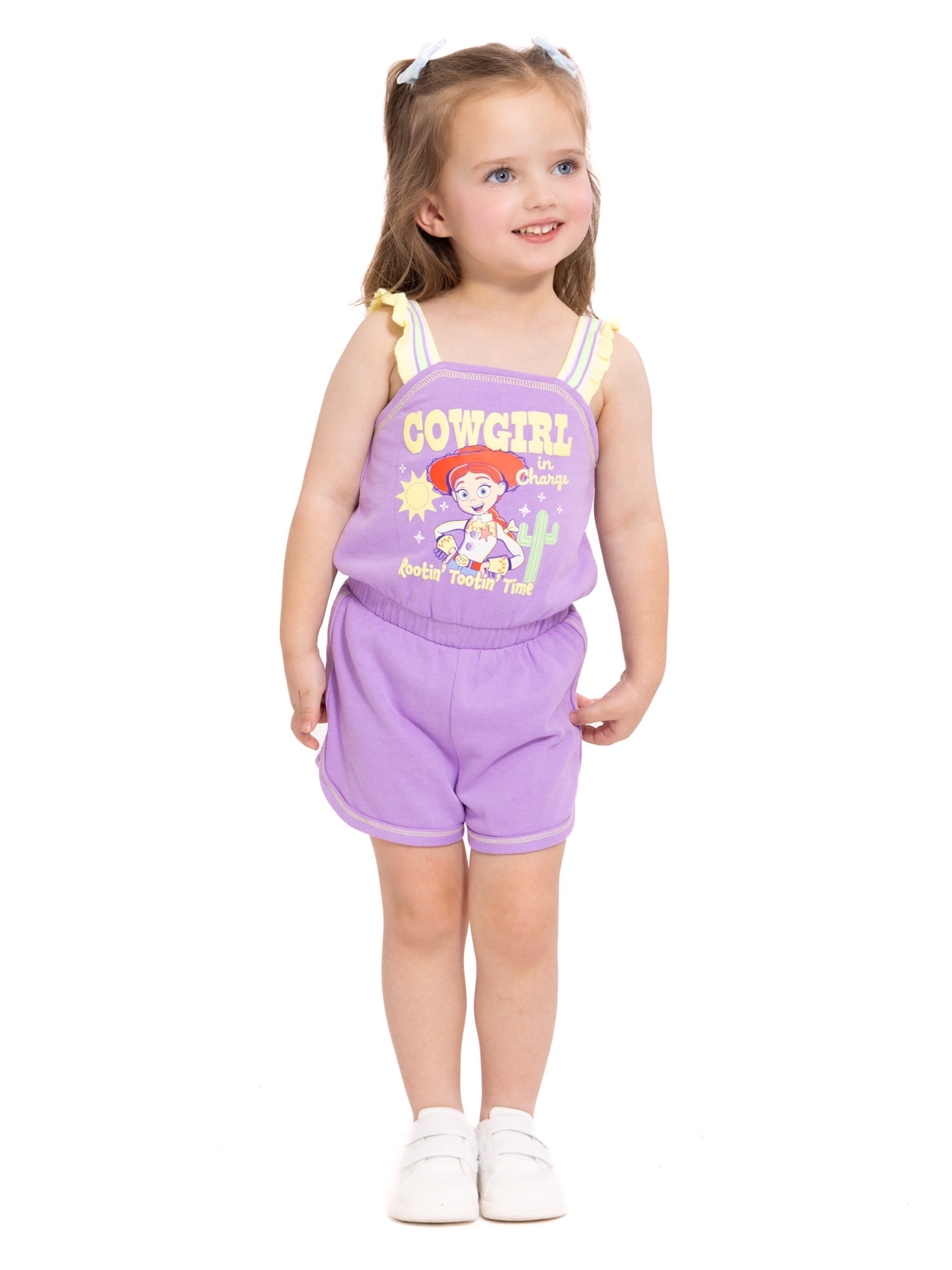 Toy Story Toddler Girls Sleeveless Graphic Romper, Sizes 12M-5T