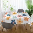 thumbnail image 3 of Yayeee Tablecloths 60" x 60" Rectangle Wrinkle Resistant Party Table Cover, Colorful Flowers, 3 of 8