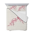 thumbnail image 7 of Cherry Blossoms Full Size Down Alternative Comforter, Lightweight Comforter Quilt Bedding Set with Pillow Shams Pink Flower Floral Spring Nature Country All Seasons Bed Comforter Duvet Insert 78"x90", 7 of 7