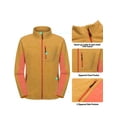 thumbnail image 2 of Little Donkey Andy Men's Lightweight Recycled Polar Fleece Jacket Winter Warm Hiking Golf Running Travel Jacket Yellow Heather XL, 2 of 7