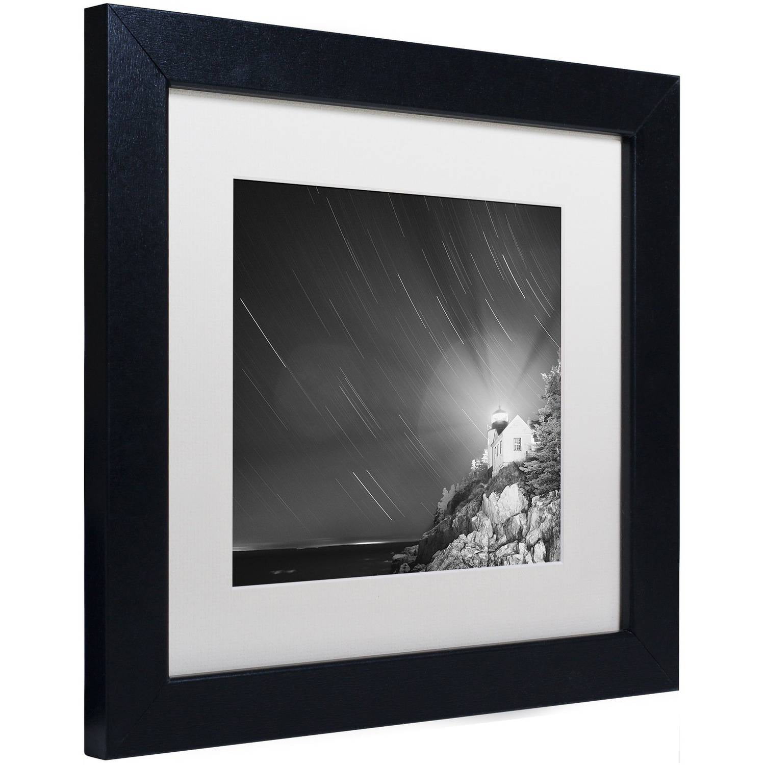 Trademark Fine Art "Bass Harbor Sky" Canvas Art by Moises Levy White Matte, Black Frame