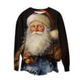 thumbnail image 3 of Mifsaly Plus Size Christmas Sweatshirts for Women Oversized Xmas Santa Print Vintage Pullover Tops Long Sleeve Crewneck Loose Shirts Merry and Bright Festival Party Blouse 2025 Holiday Funny Gifts, 3 of 3
