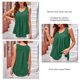 thumbnail image 3 of Blusa plisada con cuello redondo, holgada, ajustada, de Color puro, con cuello redondo, plisada, para mujer, chica, citas, 3 of 6