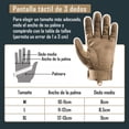 thumbnail image 3 of Guantes de Moto IOAGSVW Marrón con Protección de Nudillos y Dedos Táctiles para Hombre, 3 of 7