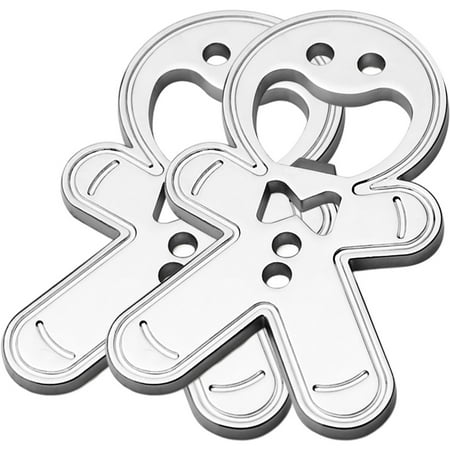 

2Pcs Metal Beer Opener Bottle Opener Gingerbread Man Opener Versatile Keyring Hanging Pendant