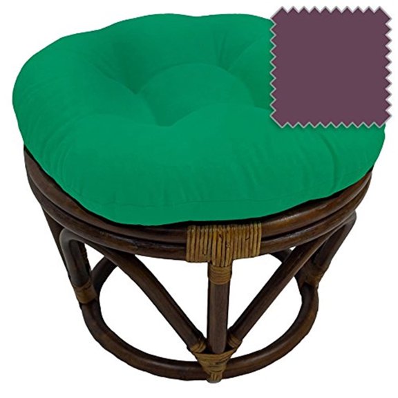 Classic Footstool Ottoman - 18x18x14 Inch Comfort Cushion - Vintage Style Foot Rest for Living Room Decor