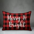 thumbnail image 2 of Creative Products Merry & Bright in Buffalo Check Plaid 14x20 Spun Poly Pillow, 2 of 2
