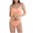 thumbnail image 4 of Npasoilc Wirefree Sports Bra and Panty Set for Women Seamless Push Up Breathable Racerback Comfortable Set, 4 of 9