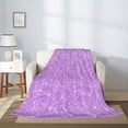 thumbnail image 2 of Hirioo Lilac Glittering for Flannel Blanket, Cozy and Warm Throw for Bed or Couch ,Perfect for All Seasons-80"x60", 2 of 6