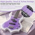 thumbnail image 3 of Ktaxon 44in Electric Bass Guitar with 20W Amp, 4 String Flame Style Bass Guitar Starter Kit, Purple, 3 of 10