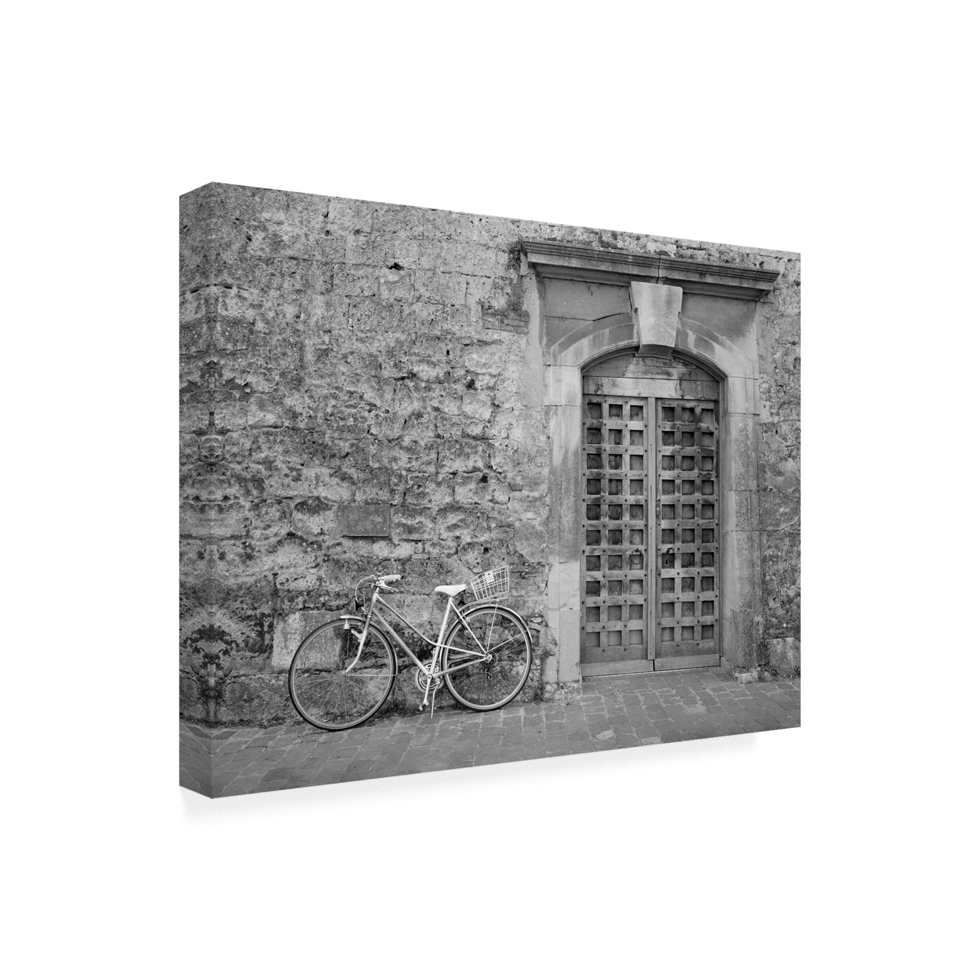 Trademark Fine Art 'Bicycle And Door Verdun Switzerland' Canvas Art by Monte Nagler