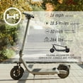thumbnail image 4 of H-1 Pro Series Ace R350/R450 Foldable Electric Scooter with 350W/450W Brushless Motor, 15.5 to 20 mph Max Speed, 10” Self-Sealing Tubeless Tires, and 18.5 to 25.6 Mile Range, 4 of 5