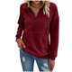 thumbnail image 2 of HongQid Womens Quarter Zip Pullover Casual Long Sleeve Shirts Half Zip Sweatshirt Trendy Fall Winter Clothes, 2 of 4