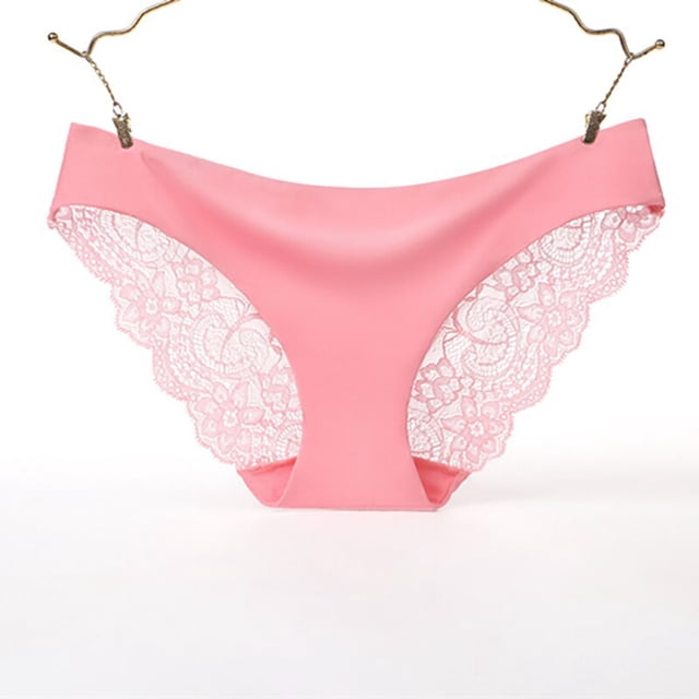 TrowBridge-bragas sexys para mujer, ropa interior de encaje de satén de seda, lencería hueca, agradable para la piel, calzoncillos cómodos