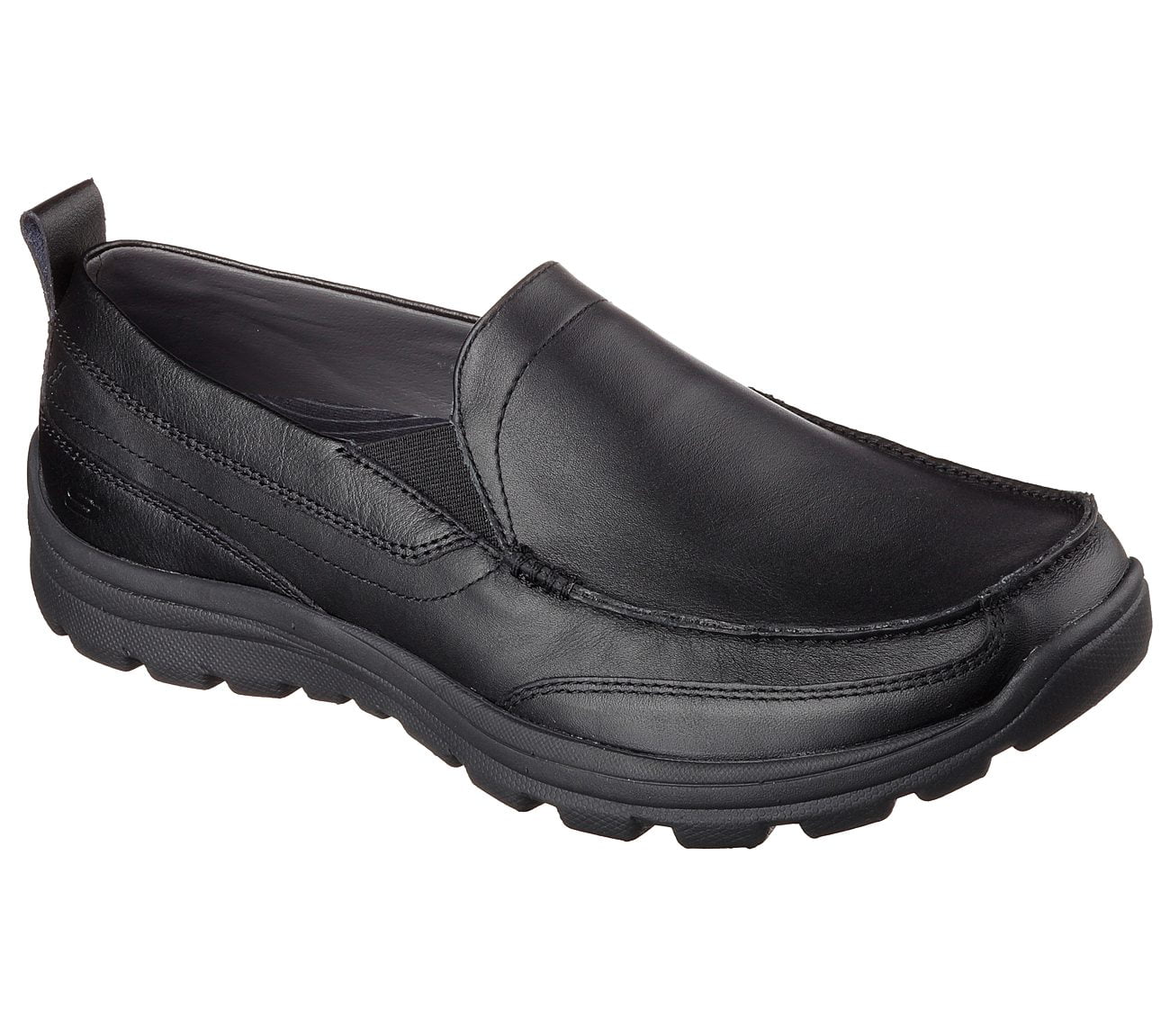 Skechers Men's Relaxed Fit Superior Gains Loafers, Black/Black, M US - Walmart.com