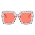 thumbnail image 3 of Rhinestone Sunglasses, Sparkly Sun Glasses, Fashion Sunglasses for Women, Oversized Square Frame Bling Sun Glasses, Summer Activity, 3 of 10