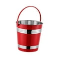 thumbnail image 2 of deevoka Portable Ice Bucket Ice Bucket Bucket Home Bar Accessories Stainless Steel red, 2 of 9