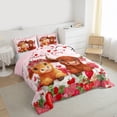thumbnail image 3 of Castle Fairy Animal Highland Cow Full Size Comforter Sets,Romantic Rose Bedding Sets, 3 of 8