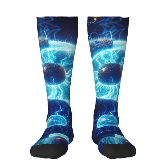 Cauagu Blue Yin And Yang Print Women's Men's Ankle Socks 1-pack Casual Athletic Socks for Unisex Adult Moisture-Wicking Socks for Daily Wear/Running/Sport