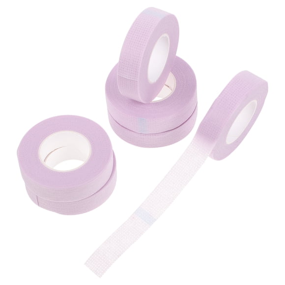 6 Rollos Cintas desechables Faciales Pegatinas de extensión de pestañas Pegatinas no tejidas (violetas)