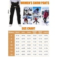 thumbnail image 2 of FEN AI Fleece Lined Cargo Pants for Women Insulated Snow Ski Pants Winter Work Pants Outdoor Softshell Trousers with 8 Pockets Black 8, 2 of 7