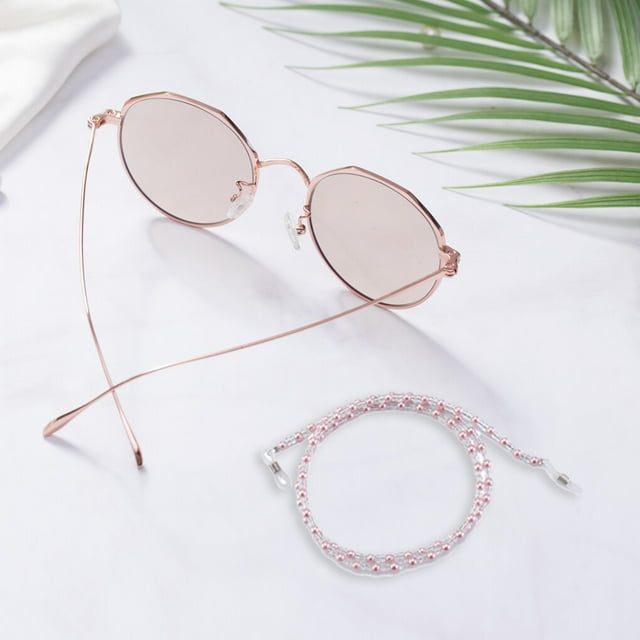 Glasses Strap Unique Eyeglasses Hanging Chain Eyewear Fix Rope Anti-lost Ropes Fashion Accessory Fixator Chains for Fixing Decor Pink