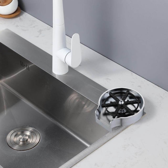 serony Robinet Automatique Lave-Lait pour Biberon avec Évier Argenté