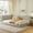 White, variant on Kumix Velvet Full Size Upholstered Daybed, Sofa Bed Frame with Guardrail for Teens Adults, Wood Frame Daybed for Bedroom-Beige