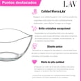 thumbnail image 2 of Juego Tazón Bowl Vira de Vidrio Cristal 4 piezas para cocina 310ml, diseño moderno, 2 of 6