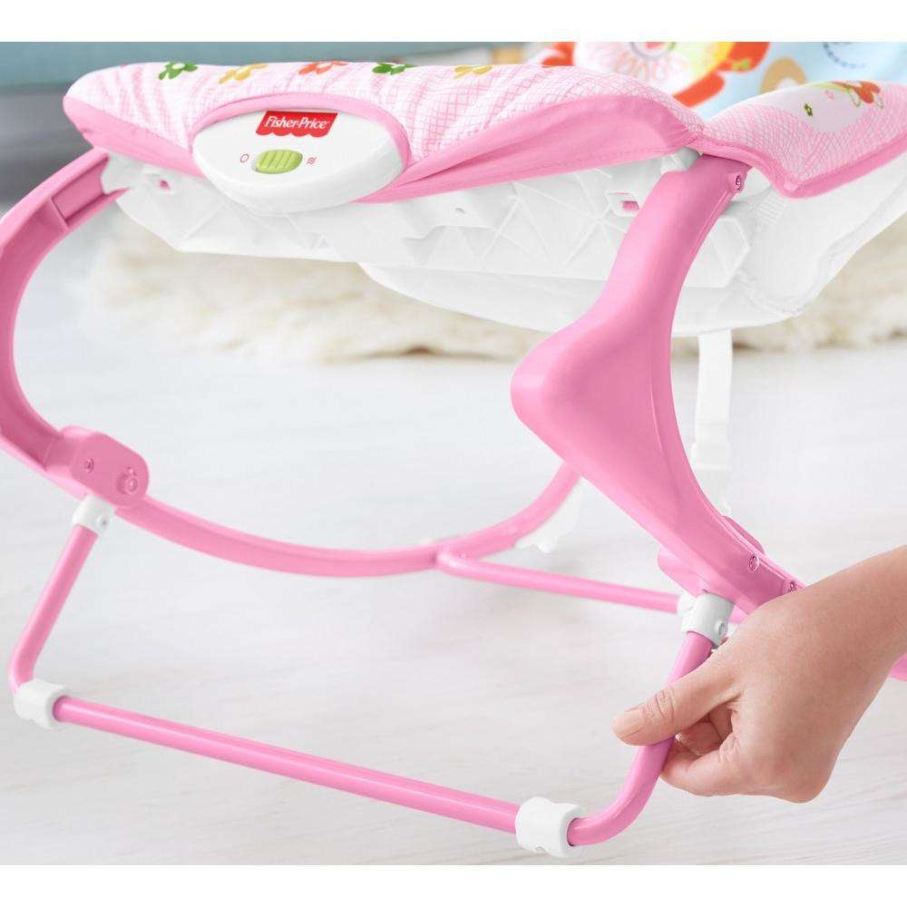 Fisher-Price Infant-To-Toddler Rocker, Pink Bunny with Removable Bar - image 3 of 12