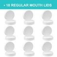 thumbnail image 4 of 18 Pack Plastic Regular Mouth Mason Jar Lids For Ball, Kerr And More - Food Grade White Plastic Storage Caps, 4 of 7