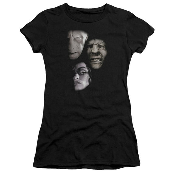Harry Potter Villian HeadS/S S Junior Women's T-Shirt Sheer Black