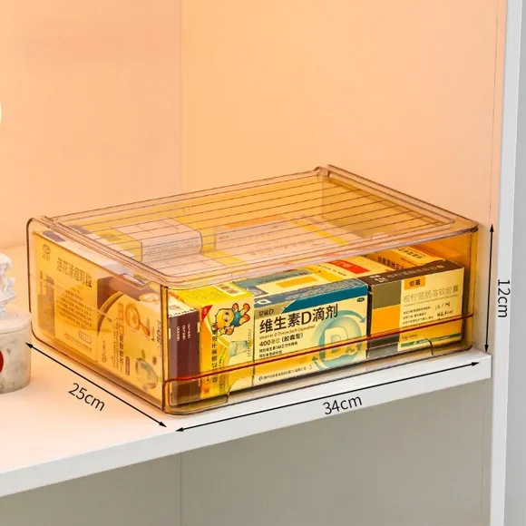 Large-capacity Transparent Medicine Box Stackable Drawer-type Storage Boxes Household Multifunctional Medicine Storage Cabinet