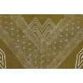 thumbnail image 4 of Casavani Cotton Handblock Printed Green Rug Square Area Rug for Living Room Dining Room Bedroom 7x7 feet, 4 of 5