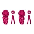 thumbnail image 4 of Gorro de satén Advancent Extra largo para dormir 3 piezas Rosa roja, 4 of 6