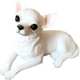 thumbnail image 3 of CATPAN 1Pcs 2 inches Mini Resin Chihuahua Figurine Gifts, Mini Dog Memorial Gifts, Dog Figurines, Car Decor, Collectible Chihuahua Statue Figure Sculpture, Gifts for Chihuahua Lover (White), 3 of 8