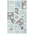 thumbnail image 2 of SAFAVIEH Carousel Kids Roadmap to Home Area Rug, Gray/Light Blue, 4' x 6', 2 of 10