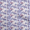 thumbnail image 1 of oneOoneViscoseChiffonGrayishPurpleFabricTropicalAbstractLeafWithAnimalDressMaterialFabricPrintFabricByTheYard42InchWide, 1 of 4