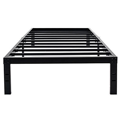 45minst 14 Inch Reinforced Platform Bed Frame 3500lbs Heavy Duty Easy Assembly Mattress Foundation Steel Slat Noise Free No Box Spring Needed Twin Queen King Cal Com 45minst 14 Inch Reinforced Platform Bed, King Size 14 Inch Heavy Duty Metal Platform Bed Frame