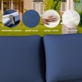 thumbnail image 5 of Livipatio Patio Furniture Set, 7 Pieces Outdoor Conversation Set with Rattan Sectional Sofa, Coffee Table for Garden Backyard, Navy Blue, 5 of 6
