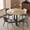 Oak&Grey-1, variant on 5 Piece Dining Table Set for 4, 43.31" Round X-Shaped Base Kitchen Table with Upholstered Chairs, Modern Dinette Set for Breakfast Nook, Dining Room(Walnut Table&4 Grey Chairs)