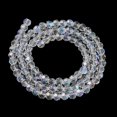 thumbnail image 2 of Electroplate Transparent Glass Beads Strands Faceted Round Rainbow Plated Clear AB 6mm Hole: 1mm about 98~100pcs/strand 20.39~20.59 inch(51.8~52.3cm), 2 of 4