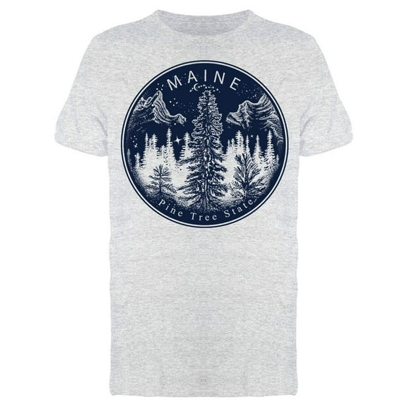 Maine Pine Tree State T-Shirt Men -Image by Shutterstock, Male 3X-Large
