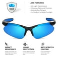 thumbnail image 6 of Xagger Youth Polarized Sports Sunglasses for Boys Girls Age 8-14 Kids Baseball Softball TR90 Frame Glasses, 6 of 6