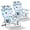 Geometric Circle|2pcs, variant on Set of 2 Lightweight Portable Beach Chairs for Adults, Outdoor Heavy Duty Foldable Chairs with 180° Lay Flat 5 Positions, Backpack Beach Chair w/ Towel Bar, Zipper Pouch and Cup Holder, Patio