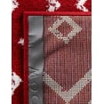 thumbnail image 4 of Unique Loom Moroccan Trellis Collection Area Rug - Mamounia (7' 10" x 10' Rectangle Red/Ivory), 4 of 10
