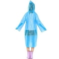 thumbnail image 3 of Kids Rain Jacket,Lightweight Poncho Raincoats Solid Color Buttoned Thick Rainwear for Boys Girls Spring Summer Autumn Rain Protection,Girls Rain Jacket,Blue,One Size, 3 of 6