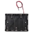 thumbnail image 1 of 5 x 1.5V AA Battery Slot Holder Case Box Wire Black, 1 of 5