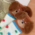 thumbnail image 5 of SwiftWear Womens 3 Pairs Super Soft Warm 3D Funny Animal Fuzzy Crew Winter Socks Cute Sausage Dog Socks for Home Sleeping, 5 of 7