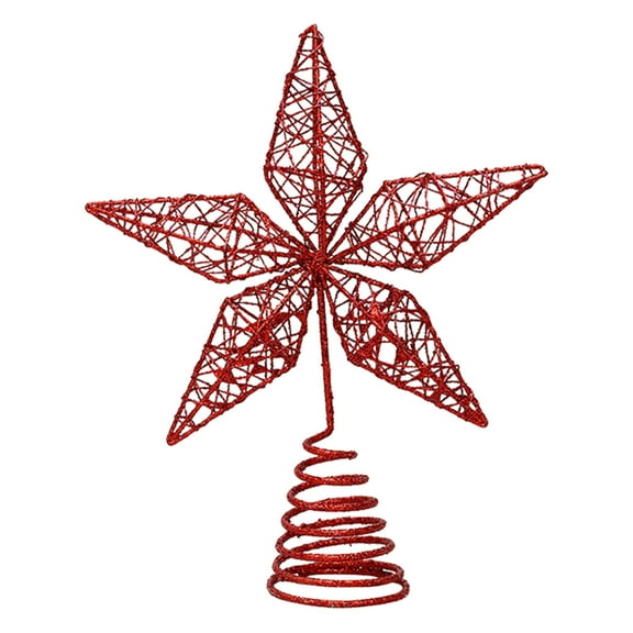 Tkrady Christmas Tree Top Star Christmas Five Pointed Star Tree Topper Decoration Tree Top Star Decorative Christmas Tree Star Snow Decorative